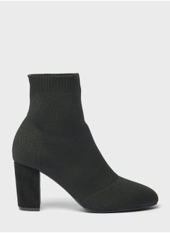 Buy Pointed Toe Mid Heel Ankle Boots in UAE