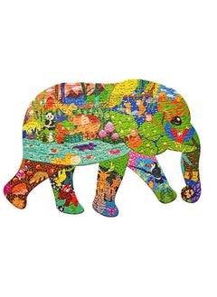 اشتري Puzzles for Kids and Adults Unique Exquisite Elephant Animal Irregular Shaped Jigsaw 200 Pieces, Birthday Gift Boys Girls Family Game Play Wall Home Decor في السعودية