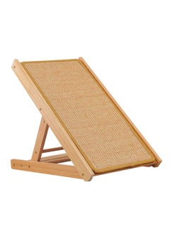 اشتري Cat Scratcher Ramp 19'' with Replaceable Sisal Mat Three Different Adjustable Height Pet Mobility Ramp for Cats  Made Of Original Natural Wood في الامارات