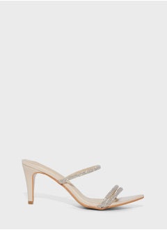 Buy Pointed Toe Sandal With Diamante Trim in UAE