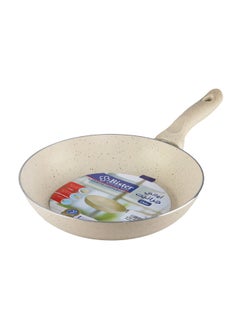 اشتري Bister Nonstick Granite Fry Pan With Flat Bottom Suitable For Induction Cooker Halogon Oven And Gas Stove Beige 24 Cm في السعودية