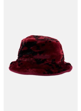 Buy Women Embroidered Logo Bucket Hat, Maroon in UAE