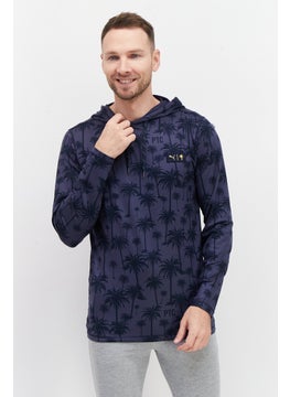 اشتري Men Sport Fit Long Sleeve Training Hoodie Sweatshirt, Blue/Navy في الامارات