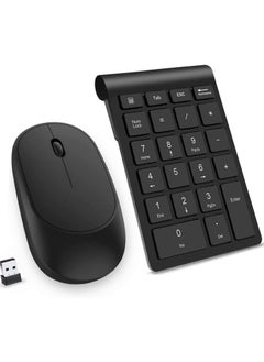 Buy Wireless Number Pad and Mouse Combo Portable Ultra Slim 2.4GHz USB Wireless Numeric Keypad and Mouse Set in Saudi Arabia