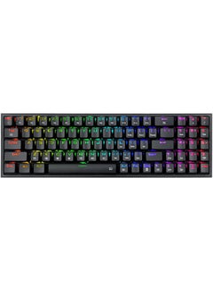 Buy POLLUX Pro K628 75% RGB Wired Gaming Keyboard, 78 Keys Hot-Swappable Compact Mechanical Keyboard, Free-Mod Plate Mounted PCB & Dedicated Arrow Keys and Numpad, Red Switch in UAE