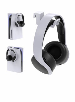 Buy PS5 Headphone Holder, [Minimalist Design] Mini Headphone Hanger with Aluminum Supporting Bar, for Sony Playstation 5 Gaming Headset, White in UAE