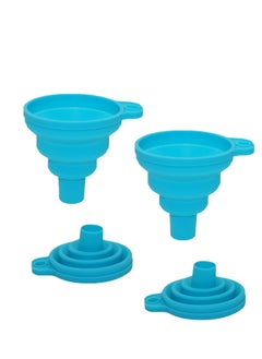 Buy Funnels for Filling Bottles Set of 2, Food Grade Silicone Funnel for Kitchen Use. Small Collapsible Funnel Bottle Funnel for Water Liquid Protein Powder Transfer. in Saudi Arabia