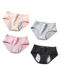 اشتري 4pcs Period Underwear Menstrual Girls Pants Leakproof Panties Menstrual Briefs XL في الامارات