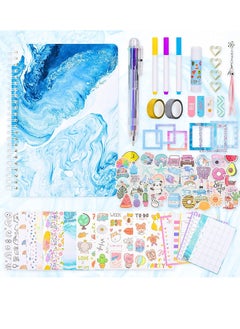 Buy DIY Journal Set for Girls Gifts, Birthday Gifts for Tween Age Girls, Art and Crafts Stuff for Teenage Kids,Scrapbook, Diary (Blue) in Saudi Arabia