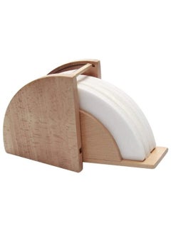 Buy Wooden Coffee Filter Paper Holder With Acrylic Cover Dispenser Rack Shelf Storage in Saudi Arabia