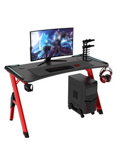 Buy Gaming Desk,47 Inch PC Computer Desk, Home Office Desk Table Gamer Workstation, Simple Game Table, Red in UAE