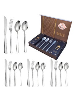 Buy Luxury Silver Cutlery Set – 12-Piece Stainless Steel Flatware (3 Complete Place Settings: Knife, Fork, Spoon, Teaspoon) for Elegant Dining & Special Occasions in UAE