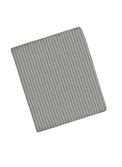 Buy Light Grey Cotton King Striped Fitted Elastic Pack of 3 Bedsheet 200x200+35cm in UAE