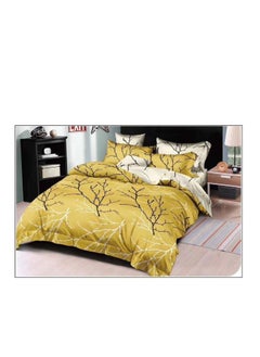 اشتري طقم لحاف Embrace King Comforter مكون من 6 قطع من القطن المصقول مقاس كينج، ملاءة سرير واحدة مثبتة 200 * 200 سم، لحاف واحد ثابت 220 * 240 سم، 4 قطع أغطية وسائد فائقة النعومة في الامارات