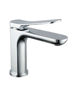 Buy Durable Modern Design Single Handle Solid Brass Basin Mixer Chrome 1 x 1 x 1 cm JS-621401 in Saudi Arabia