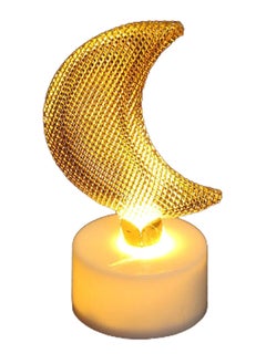 Buy Crescent LED Candle Lamp, Gold & White in UAE