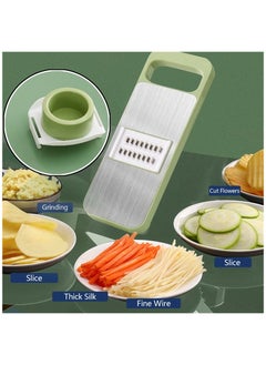 Buy Vegetable Grater Kitchen Slicer Chopper Cutter Vegetable Slicer Shredder Manual Chopper Cutting Tools 5 in 1 Kitchen Gadgets in Saudi Arabia