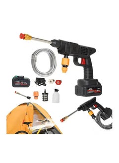 Buy Cordless Pressure Washer Gun Set, 48V,12000mah High Pressure Car Pump, Wireless Household Wash Tool, Water Spray Gun, Portable Vehicle Cleaning Machine Set, Black in Saudi Arabia