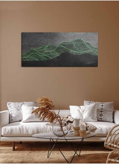 Buy Framed Canvas Wall Art Stretched Over Wooden Frame, Panorama Orientation Dark Painting, For Home, Living Room, Office Décor in Saudi Arabia