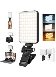 Buy Video Light, Portable LED Camera Light Panel ,3000K-6500K Dimmable 3 Lighting Effects, 2000mAH Rechargeable LED Lighting for Photography, Video Conference, TikTok in Saudi Arabia