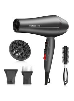 Buy Professional Ionic Hair Dryer 2400W Super Fast Hairdryer with Triple-L Plus Heat Resistant Technology, Real Blow-Dry Without Overheating Comes with 4 Styling Accessories in Saudi Arabia