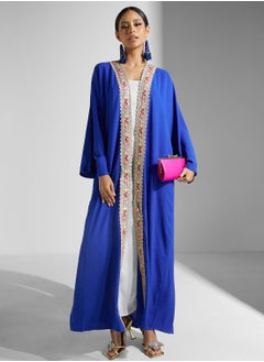 اشتري Embroidered Hem Abaya With Sheila في السعودية