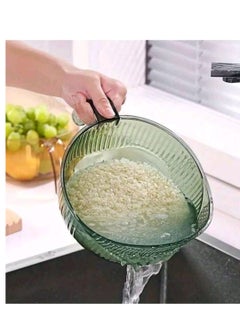 Buy Rice Drainage Basket, Vegetable Washing Bucket, Fruits Washing Water Drainage Basket, Plastic Sieve Basket Colander and Other Kitchen Tasks in UAE