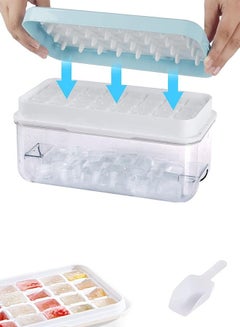 Buy Ice Cube Box Tray with Lid and Ice Ball Maker Box Two Ice Cube Trays with Mini Scoop in Saudi Arabia