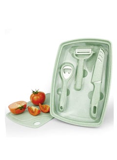 اشتري Camping Cutting Board ,5 In1 Kitchen Plastic Cutting Board Set with Bottle Opener, Peeler, Kitchen Knife, Serving Tray, Cutting Board, Dishwasher Safe في السعودية