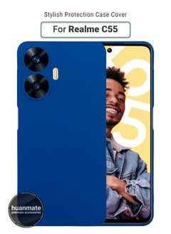 Buy Stylish Silicone Case Cover For Realme C55 Blue in Saudi Arabia