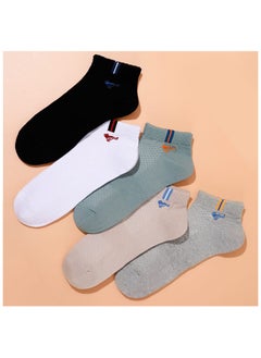 Buy 5 Pairs Of Boxed Men's Instep Mesh Breathable Sports Boat Socks in UAE