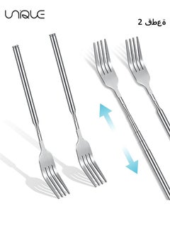 Buy 2Pcs Adjustable Telescopic Fork,Stainless Steel Dinner Fork,BBQ Extendable Dinner Fruit Dessert Long Handle Fork,for Eating, Barbecue, Dinner, Dessert, Sausage, Vegetable(8.46-21.65 Inch) in Saudi Arabia