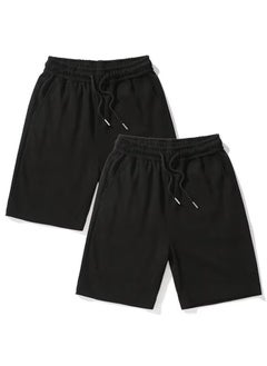 اشتري Buy 1 Get 1 Mens Summer Casual Shorts Black Black في السعودية