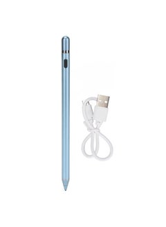 Buy Active Capacitive Stylus USB Charging Copper Tip Touch Screen Pen For Mobile Phone and Tablet Blue in Saudi Arabia