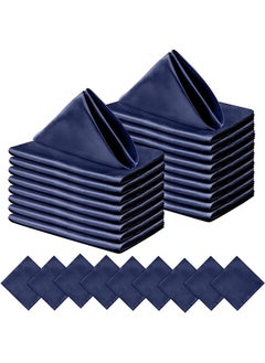 اشتري 20 Pack Satin Napkins Square Satin Cloth, Elegant Soft Silk Napkin, Smooth Washable Table Napkins, For Weddings Dinner Restaurant Party Decoration,17x 17inch في السعودية