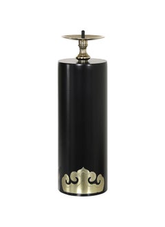 Buy Wole Candle Holder, Black & Gold - 10x30.5 cm in UAE