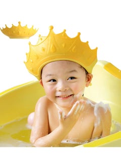 Buy Baby Shower Shampoo Cap Shield, KASTWAVE Lsolate for Kids, Visor Hat Eye and Ear Protection 0-9 Years Old Children, Cute Crown Shape Makes the Bath More Fun (Yellow) in Saudi Arabia