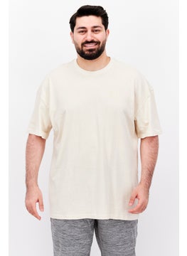 اشتري Men Sport Fit Short Sleeves Outdoor T-Shirt, Beige في الامارات