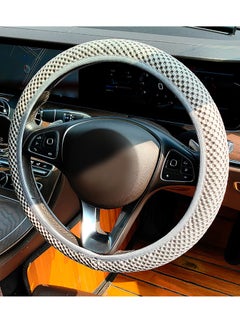 اشتري Universal Elastic Stretch Steering Wheel Cover, Car Steering Wheel Cover, 15 inch Microfiber Breathable Anti-Slip, Odorless Easy Carry for Auto Truck Van SUV (Grey) في الامارات