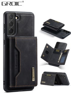 Buy Samsung Galaxy A54 2 in 1 Clutch Wallet, Vintage Slim Leather Case Magnetic Detachable Tri-Fold Wallet, Galaxy A54 6.4" Leather Case with Card Holder Pocket Slim Case in UAE