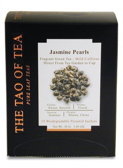 Buy The Tao Of Tea Jasmine Pearls Box Pyramid Sachets, 1.05 Ounce, Box Of 15 Sachets in UAE