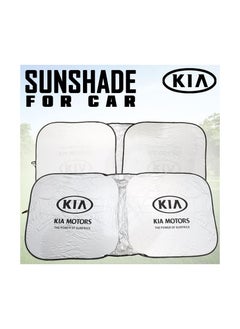 Buy KIA Car Sunshade UV Rays and Heat Protector Sun Visor Foldable Keep Your Vehicle Cool Blocks UV Rays, Car Windshield Sunshade in Saudi Arabia