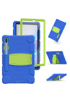 Buy Gulflink Back Cover Protect Case for SAMSUNG Tab S6 T860/T865/T867 10.5 inch blue and lime in UAE