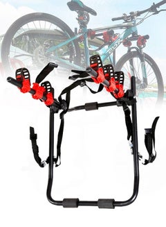 Buy Bike Rack Double Safety Folding Heavy Duty Adjustable Bicycle Rack for Car Trucks SUV's - 3 Bike Carrier Mount in Saudi Arabia
