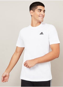 Buy Essentials Single Jersey Embroidered Logo T-Shirt in Saudi Arabia