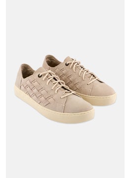 Buy Women Lace Up Casual Shoes, Beige in Saudi Arabia