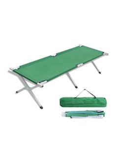 Buy Camping Cot for Adults, Heavy-Duty Comfortable Military Army Style Portable Folding Sleeping Camp Tent Bed with Carry Bag in UAE