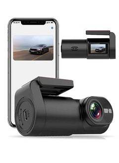 اشتري Front Dashcam 1080P Dash Cam Car Camera for Surveillance 360 WiFi Smart Mini Dash Camera for Cars 1'' IPS Screen APP, Loop Recording, 24H Parking Monitor, G-Sensor, Front Recorder Support 128GB Max في السعودية