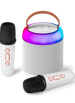 Buy Mini Karaoke Machine with 2 Wireless Microphones for Kids Adults, Portable Bluetooth Speaker Toy for 2-12 Years Old Girls and Boys, Perfect for Birthday Gift and Home Party in Saudi Arabia