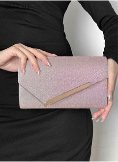 Buy Women Shiny Glitter Evening Clutch Crossbody Bag Envelope Handbag Chain Purse for Wedding Formal Cocktail Party in Saudi Arabia